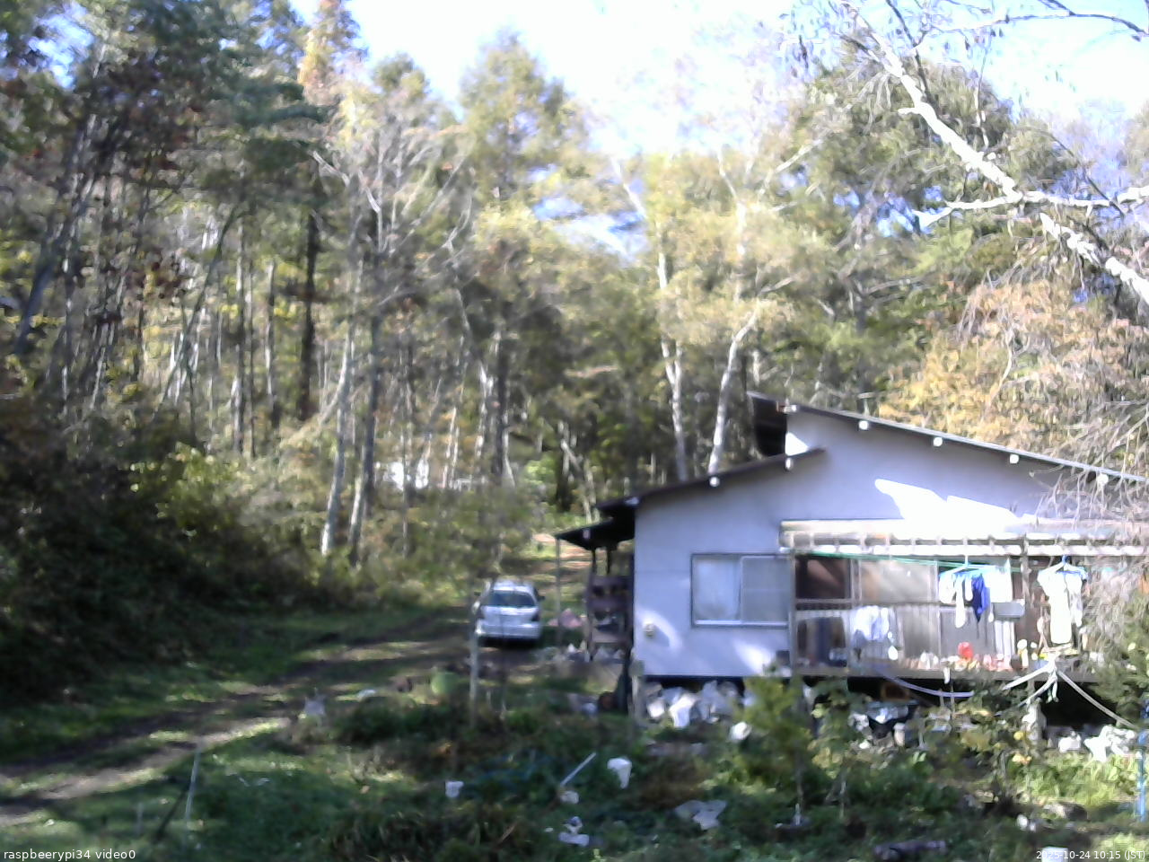 長野県菅平高原 ゆたか山荘 西側(坂上) 2025/10/24 10:15