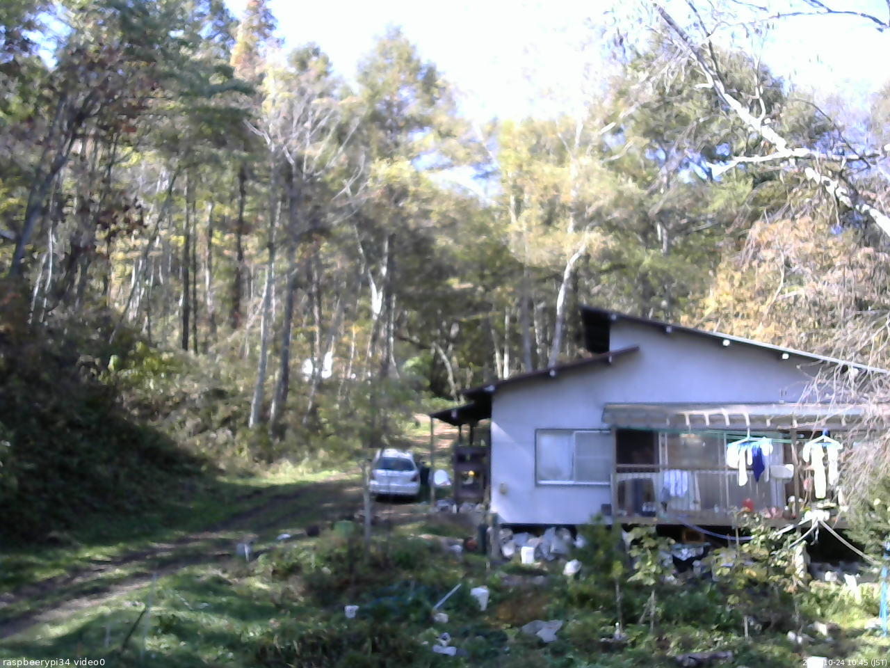 長野県菅平高原 ゆたか山荘 西側(坂上) 2025/10/24 10:45