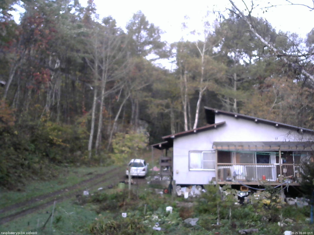 長野県菅平高原 ゆたか山荘 西側(坂上) 2025/10/25 06:00