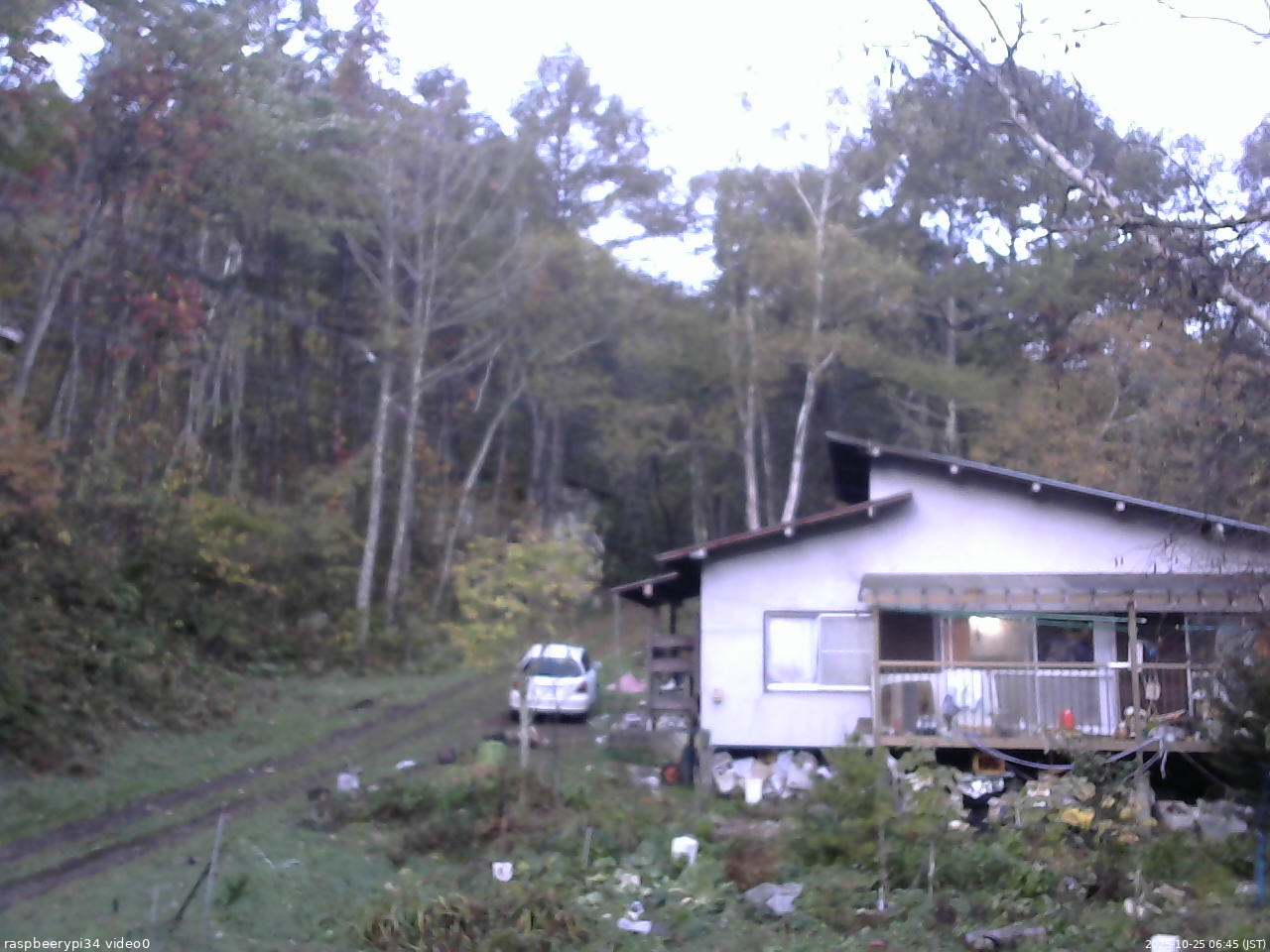 長野県菅平高原 ゆたか山荘 西側(坂上) 2025/10/25 06:45