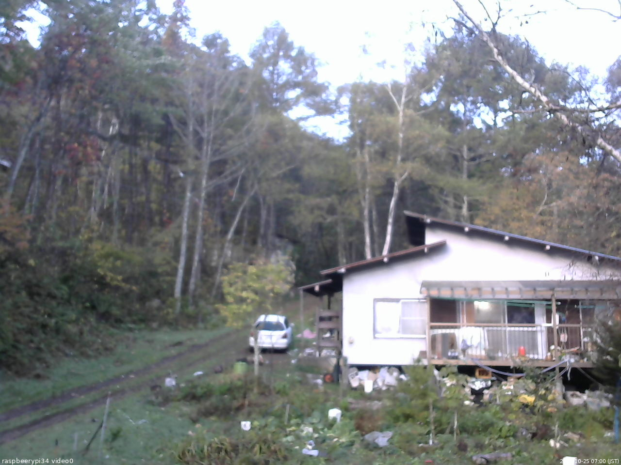 長野県菅平高原 ゆたか山荘 西側(坂上) 2025/10/25 07:00