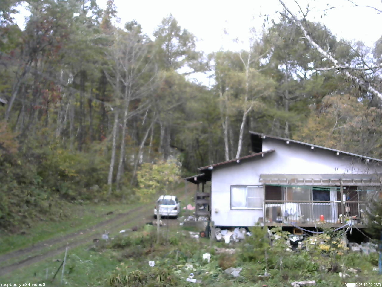 長野県菅平高原 ゆたか山荘 西側(坂上) 2025/10/25 10:00