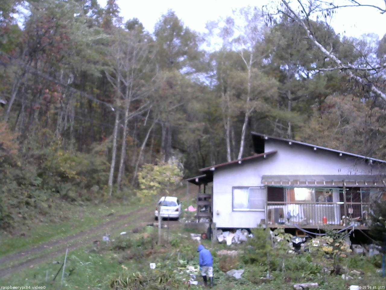 長野県菅平高原 ゆたか山荘 西側(坂上) 2025/10/25 16:45
