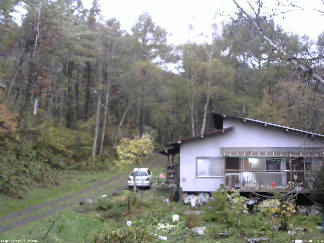 長野県菅平高原 ゆたか山荘 西側(坂上) 2025/10/26 08:30