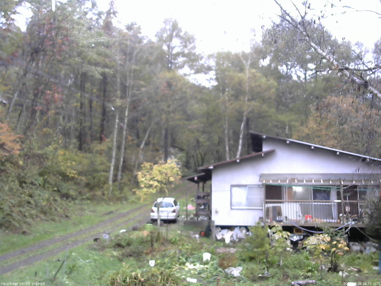長野県菅平高原 ゆたか山荘 西側(坂上) 2025/10/26 14:15