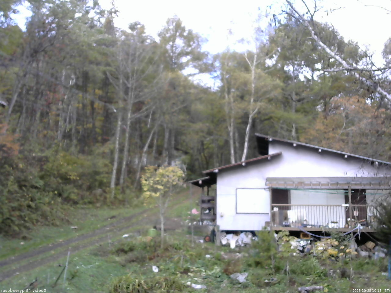 長野県菅平高原 ゆたか山荘 西側(坂上) 2025/10/28 10:15