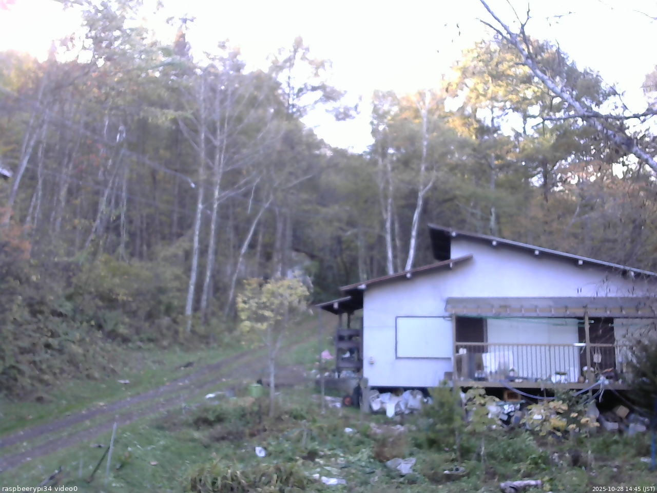 長野県菅平高原 ゆたか山荘 西側(坂上) 2025/10/28 14:45