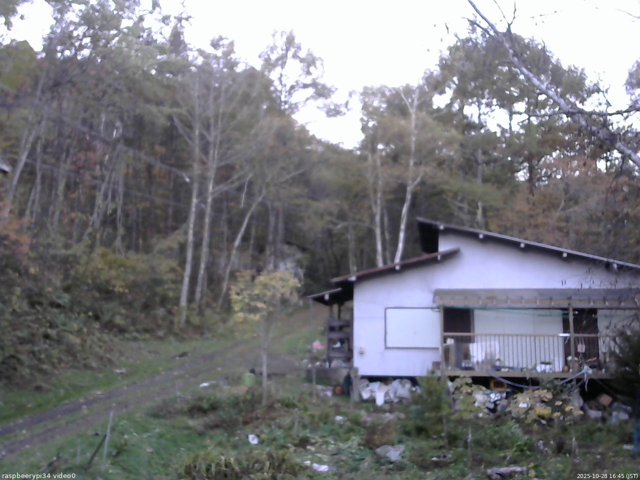 長野県菅平高原 ゆたか山荘 西側(坂上) 2025/10/28 16:45