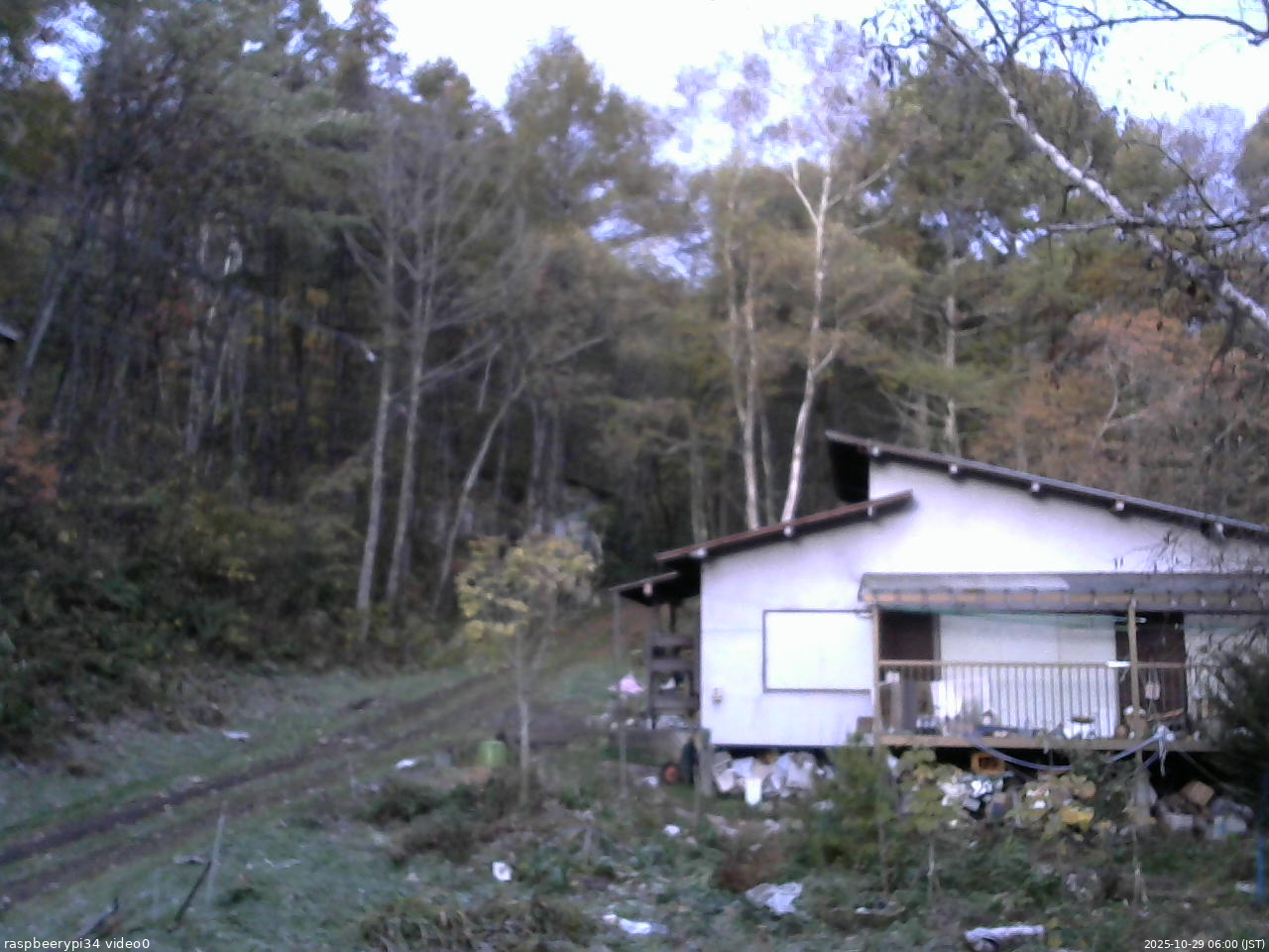 長野県菅平高原 ゆたか山荘 西側(坂上) 2025/10/29 06:00