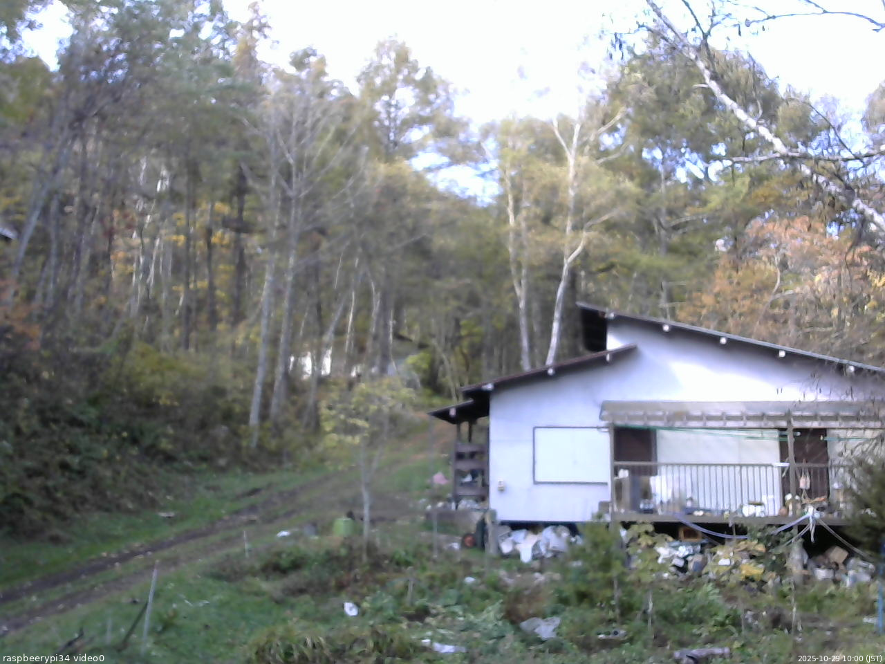 長野県菅平高原 ゆたか山荘 西側(坂上) 2025/10/29 10:00