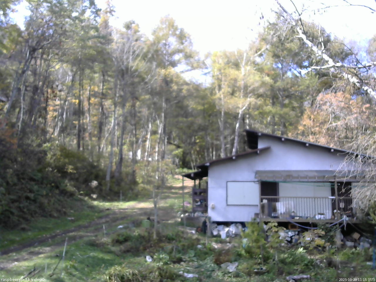 長野県菅平高原 ゆたか山荘 西側(坂上) 2025/10/29 11:15
