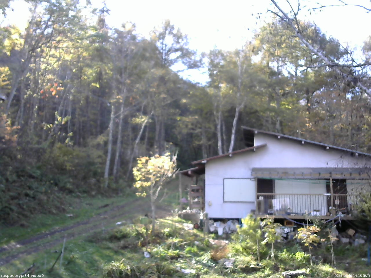 長野県菅平高原 ゆたか山荘 西側(坂上) 2025/10/29 14:15