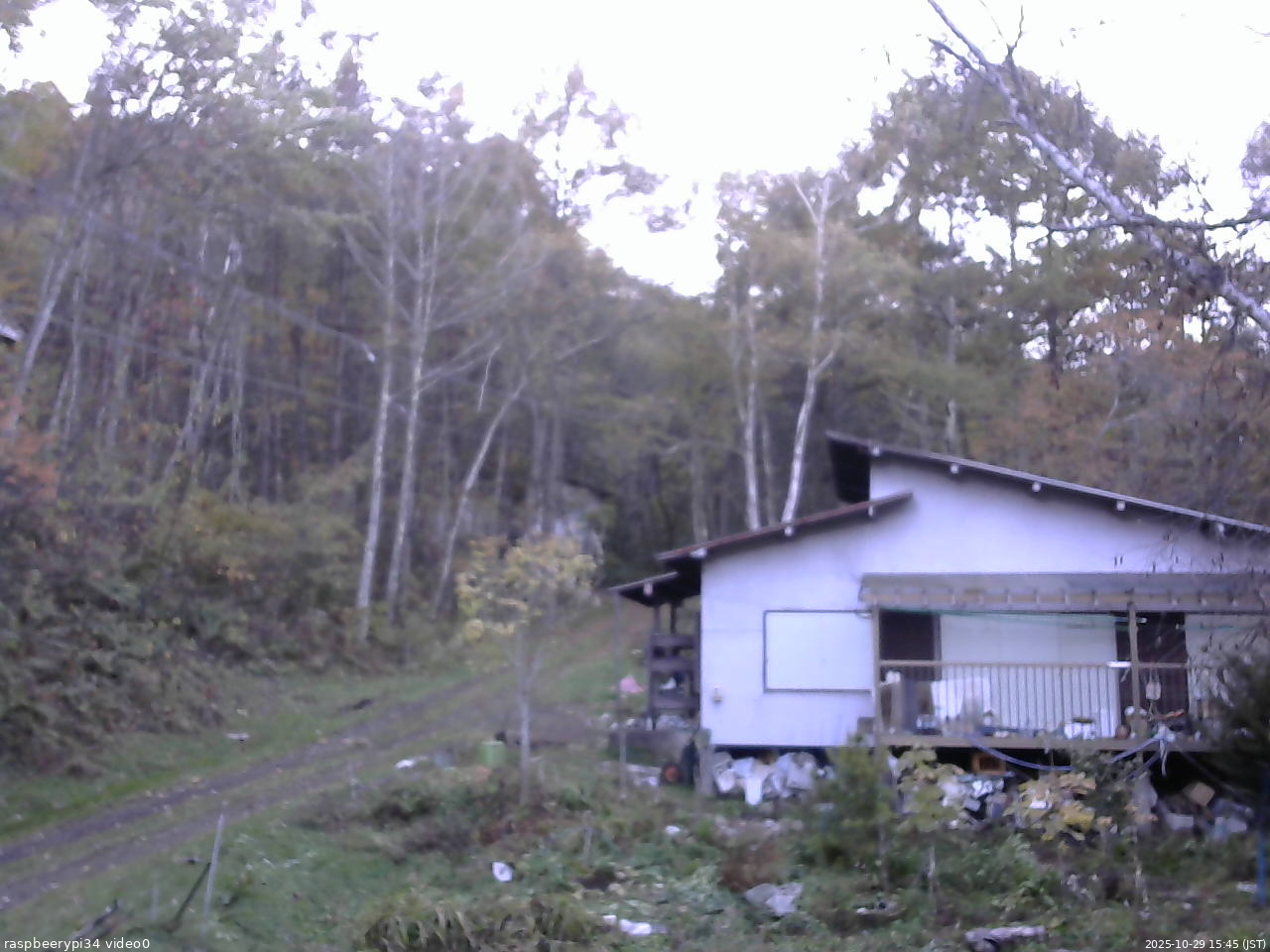 長野県菅平高原 ゆたか山荘 西側(坂上) 2025/10/29 15:45