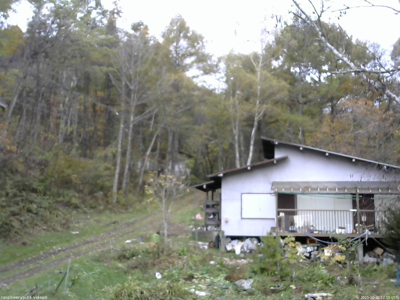 長野県菅平高原 ゆたか山荘 西側(坂上) 2025/10/31 12:15