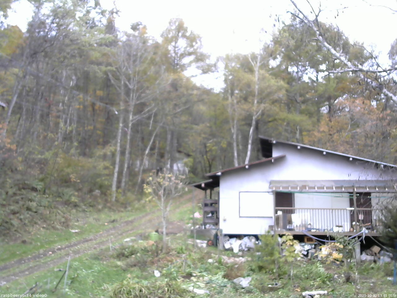 長野県菅平高原 ゆたか山荘 西側(坂上) 2025/10/31 13:45