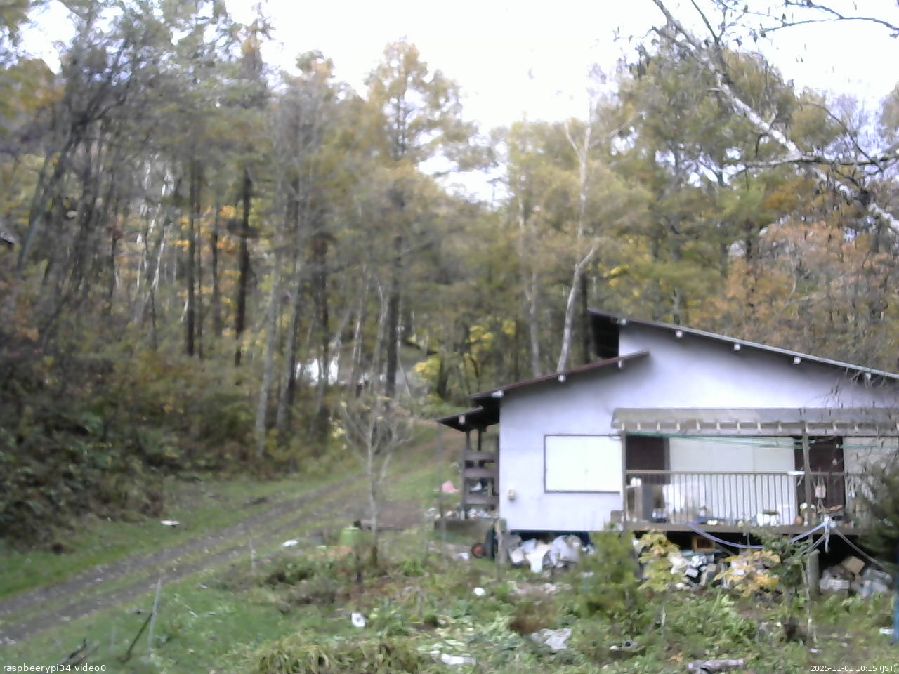 長野県菅平高原 ゆたか山荘 西側(坂上) 2025/11/01 10:15