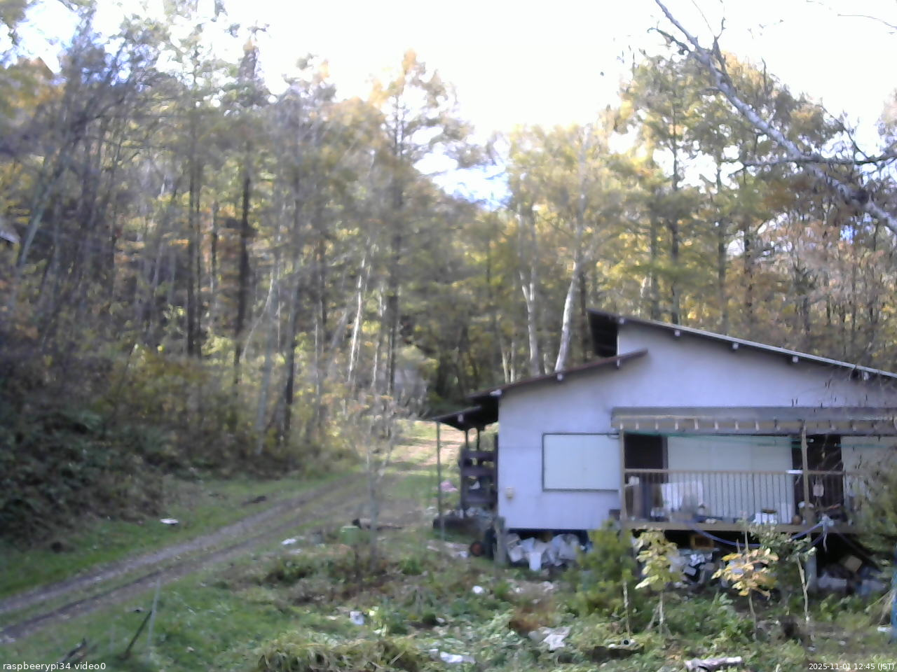 長野県菅平高原 ゆたか山荘 西側(坂上) 2025/11/01 12:45