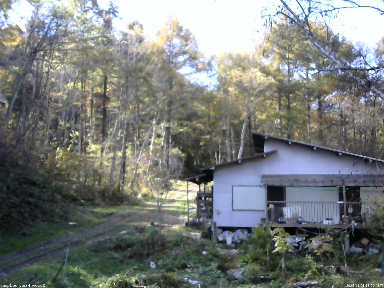 長野県菅平高原 ゆたか山荘 西側(坂上) 2025/11/01 13:00