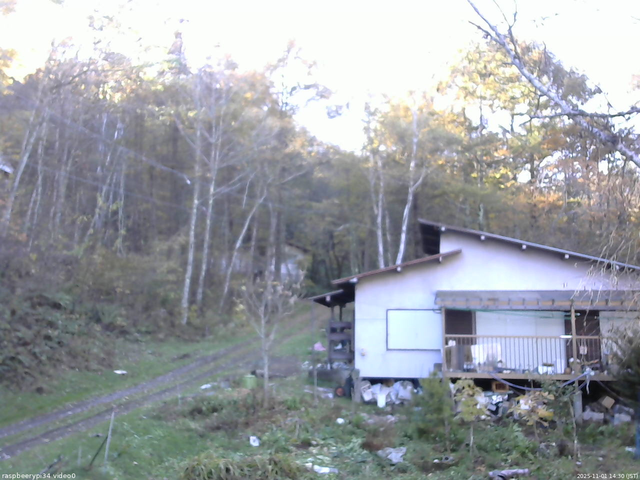 長野県菅平高原 ゆたか山荘 西側(坂上) 2025/11/01 14:30
