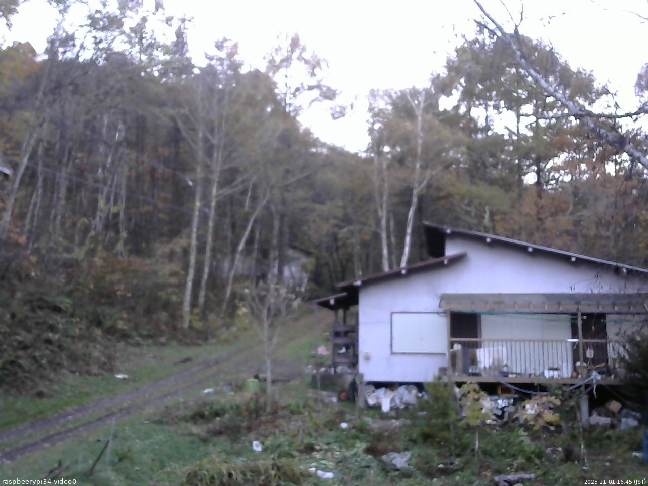 長野県菅平高原 ゆたか山荘 西側(坂上) 2025/11/01 16:45