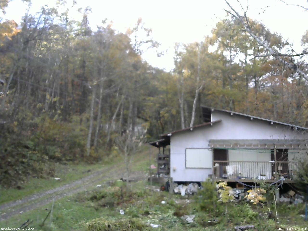 長野県菅平高原 ゆたか山荘 西側(坂上) 2025/11/03 14:15