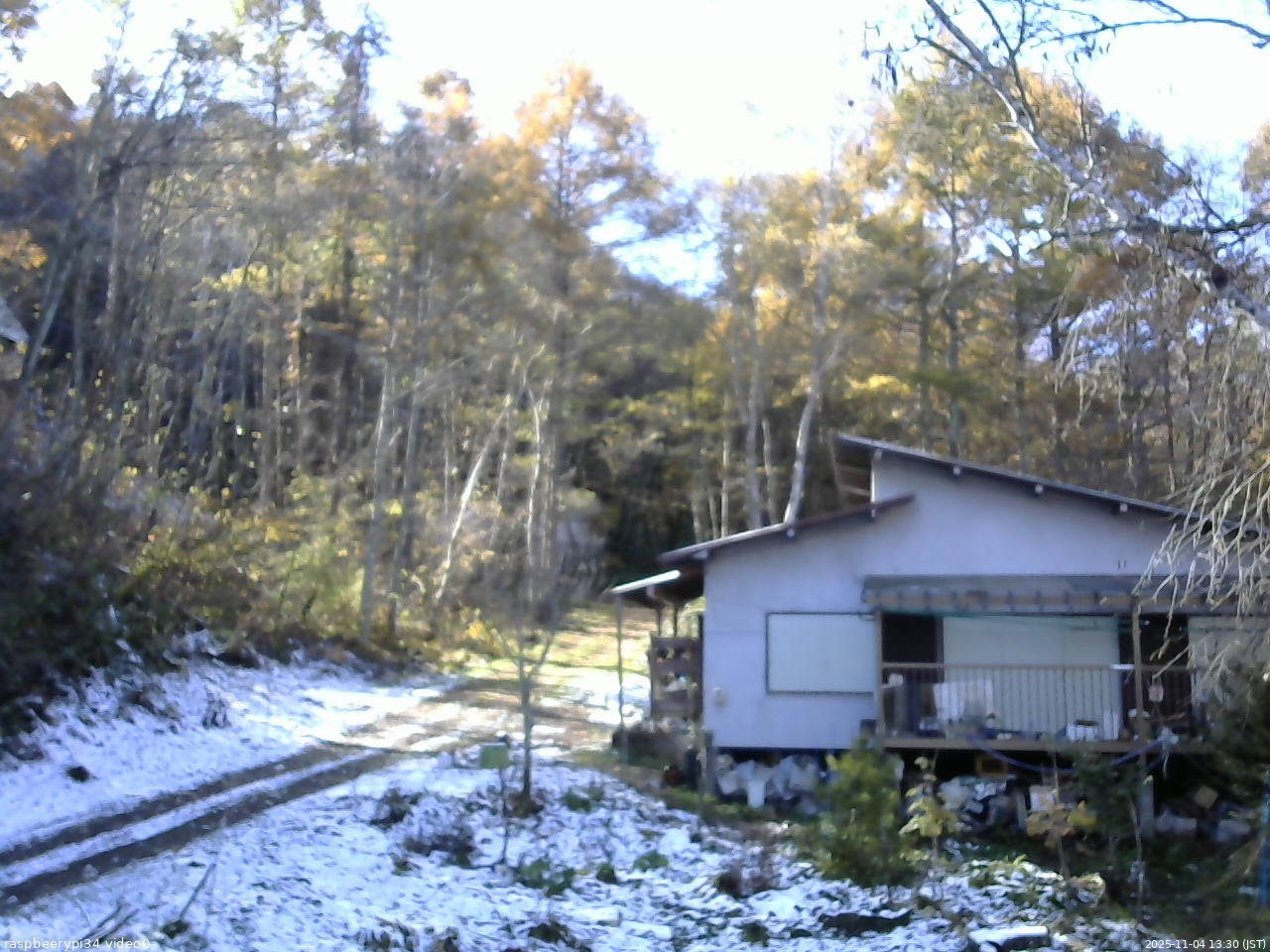 長野県菅平高原 ゆたか山荘 西側(坂上) 2025/11/04 13:30