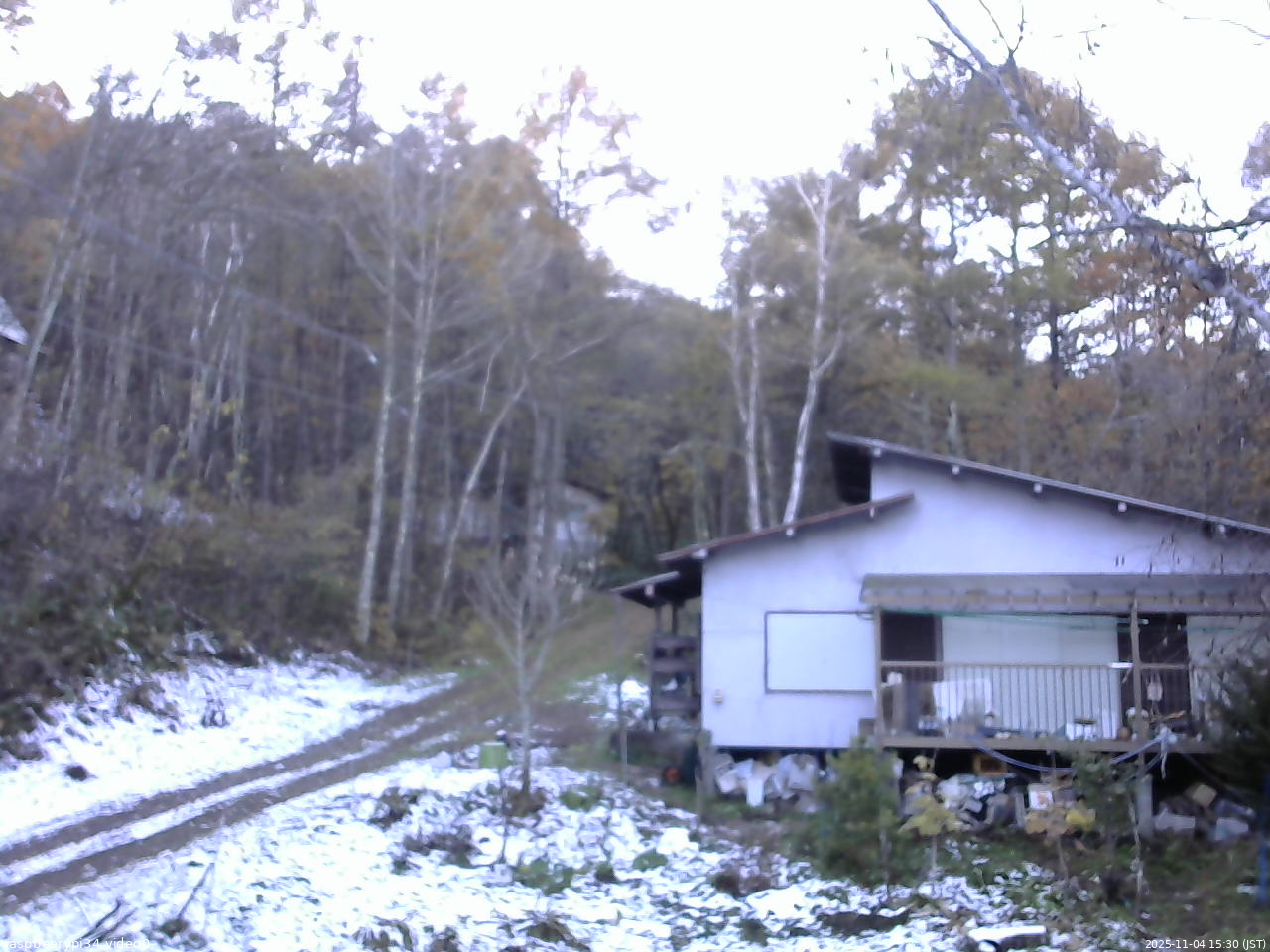 長野県菅平高原 ゆたか山荘 西側(坂上) 2025/11/04 15:30