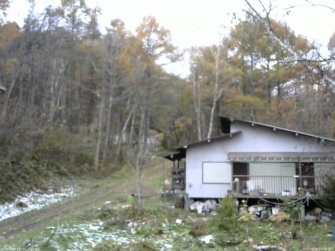 長野県菅平高原 ゆたか山荘 西側(坂上) 2025/11/05 11:30