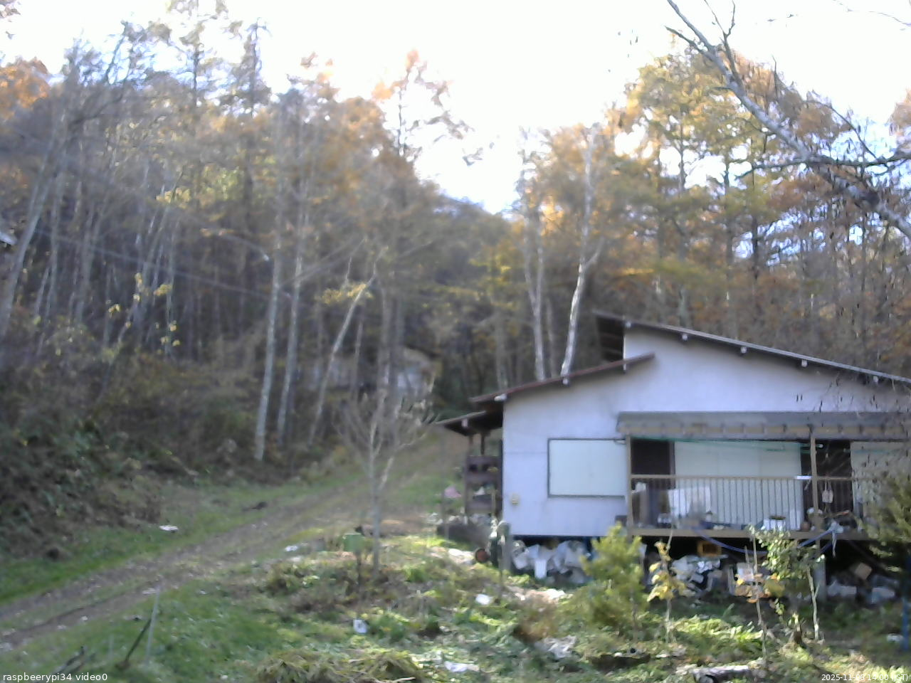 長野県菅平高原 ゆたか山荘 西側(坂上) 2025/11/06 14:00