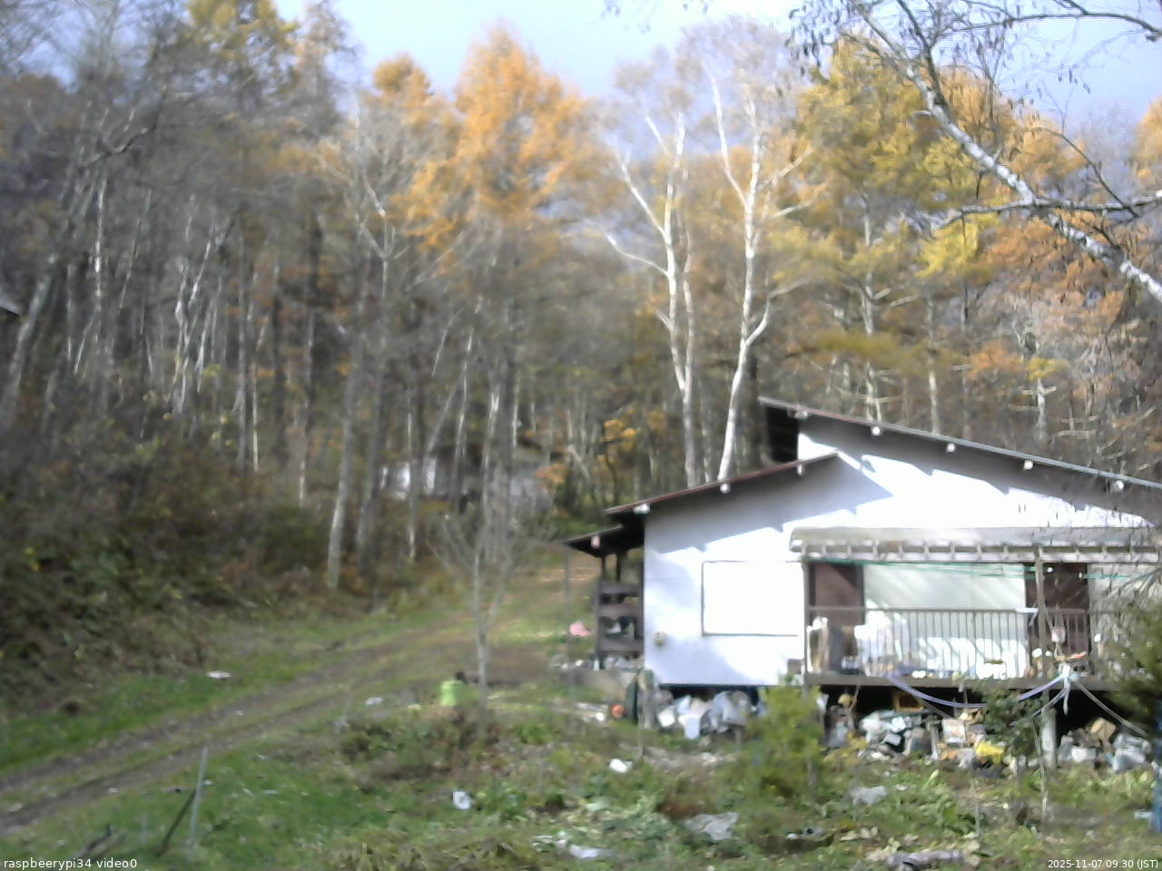 長野県菅平高原 ゆたか山荘 西側(坂上) 2025/11/07 09:30