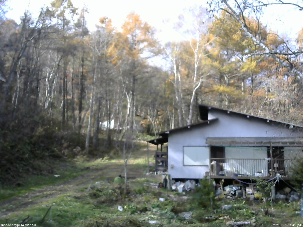長野県菅平高原 ゆたか山荘 西側(坂上) 2025/11/07 10:45