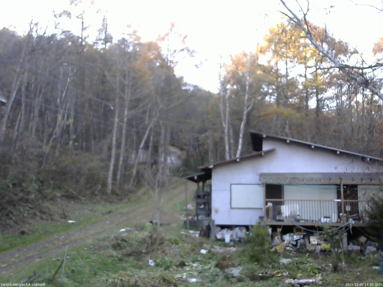 長野県菅平高原 ゆたか山荘 西側(坂上) 2025/11/07 14:30
