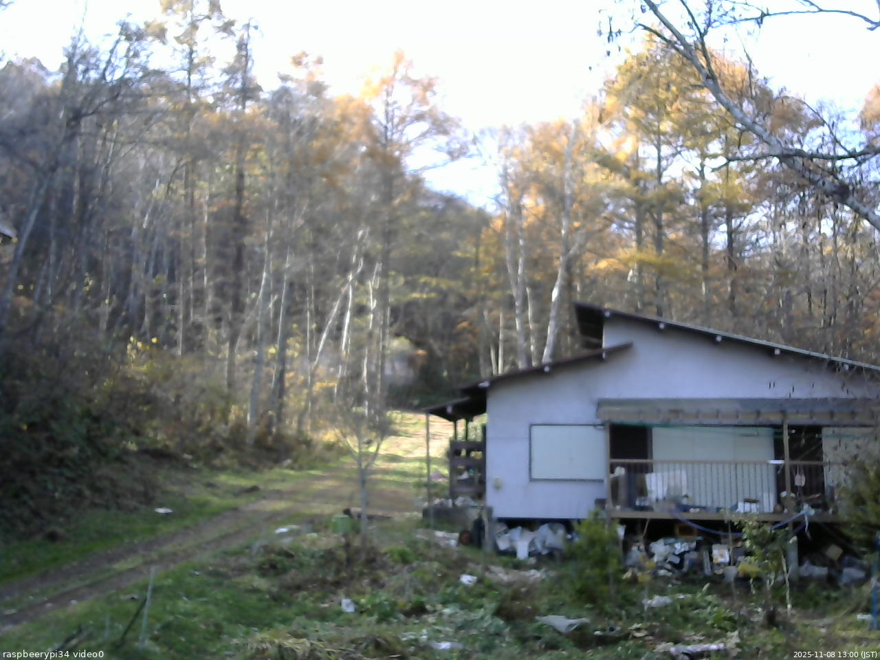 長野県菅平高原 ゆたか山荘 西側(坂上) 2025/11/08 13:00