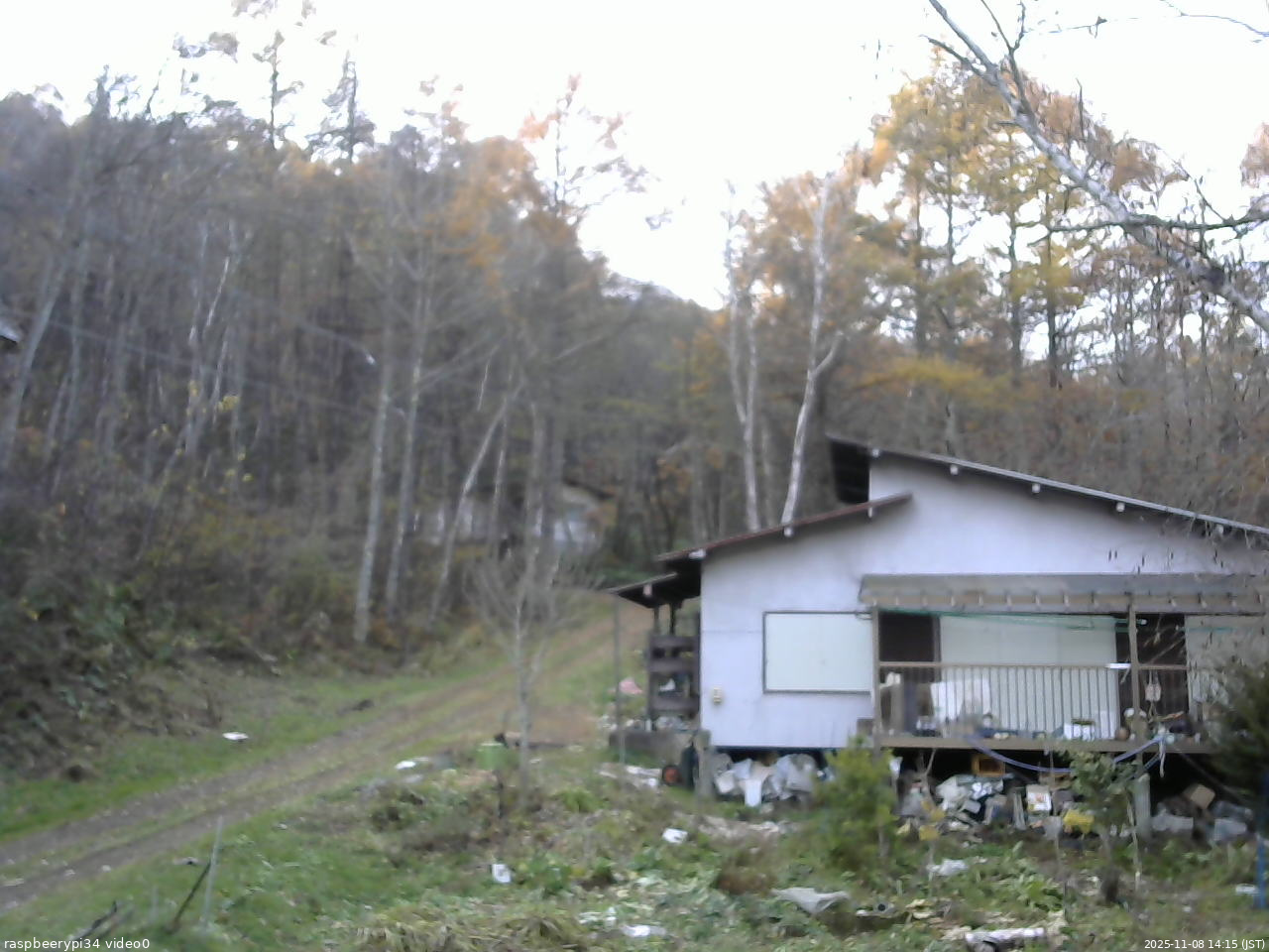 長野県菅平高原 ゆたか山荘 西側(坂上) 2025/11/08 14:15