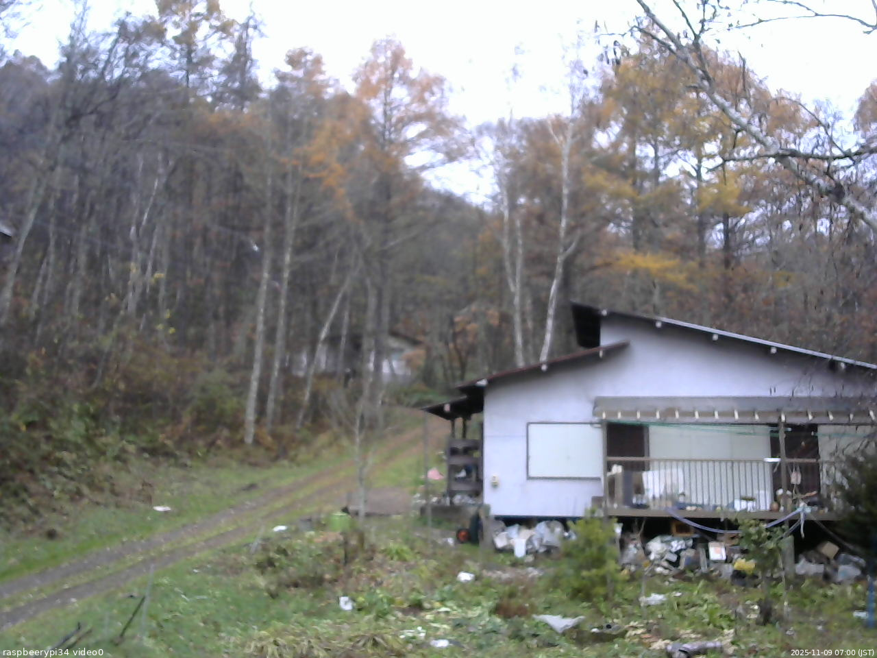 長野県菅平高原 ゆたか山荘 西側(坂上) 2025/11/09 07:00