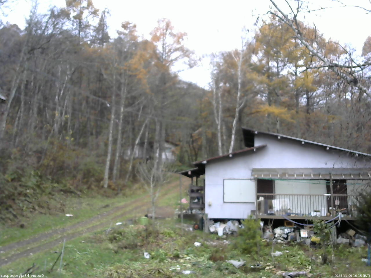 長野県菅平高原 ゆたか山荘 西側(坂上) 2025/11/09 10:15