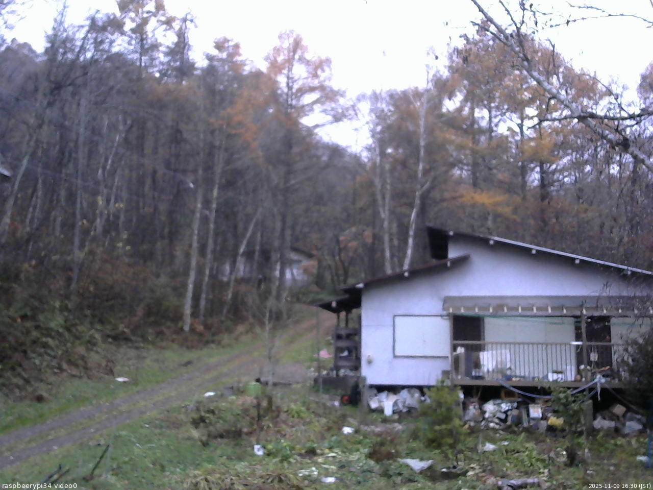 長野県菅平高原 ゆたか山荘 西側(坂上) 2025/11/09 16:30
