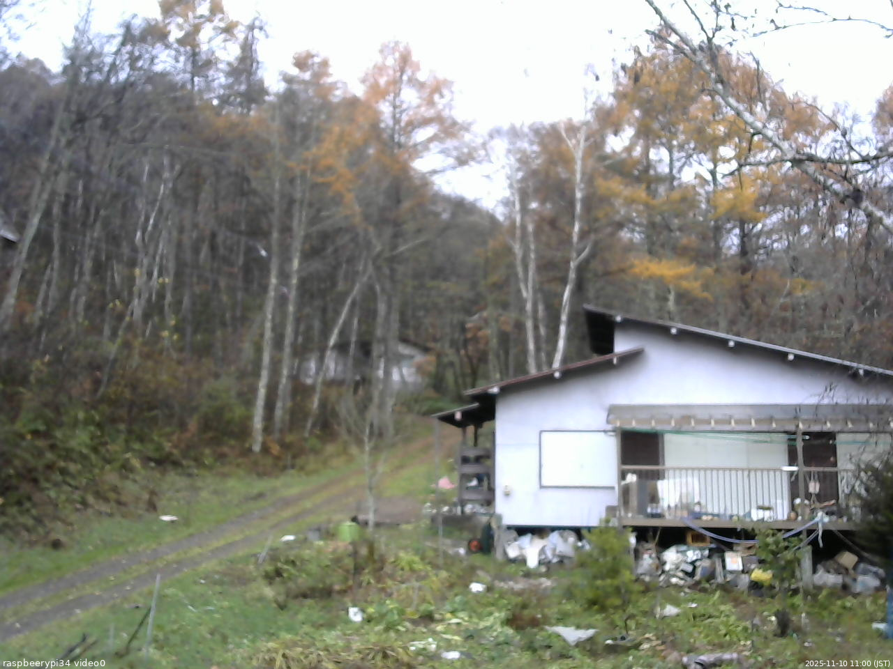長野県菅平高原 ゆたか山荘 西側(坂上) 2025/11/10 11:00