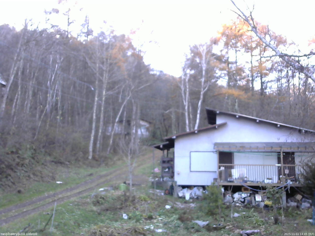 長野県菅平高原 ゆたか山荘 西側(坂上) 2025/11/11 14:45