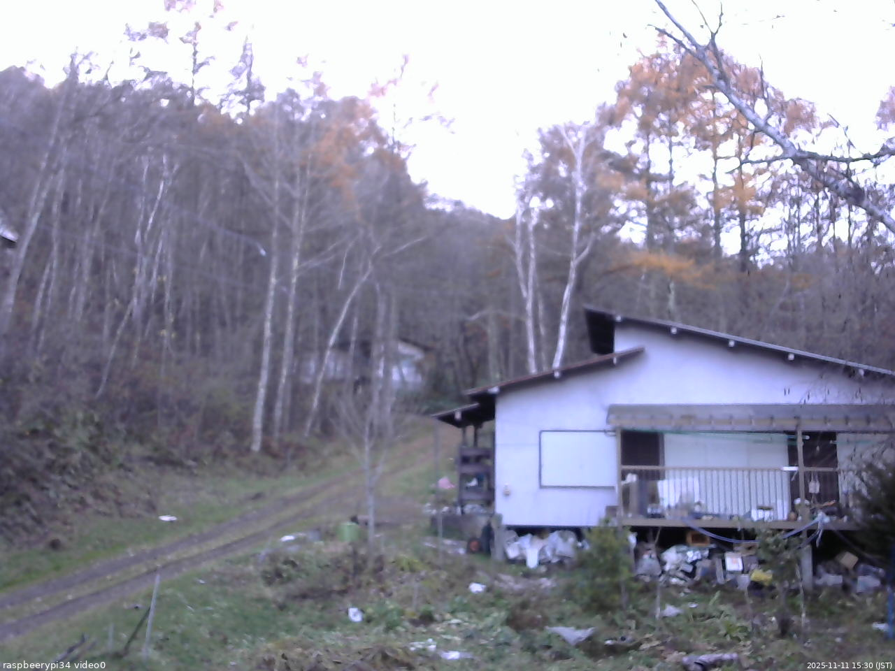 長野県菅平高原 ゆたか山荘 西側(坂上) 2025/11/11 15:30
