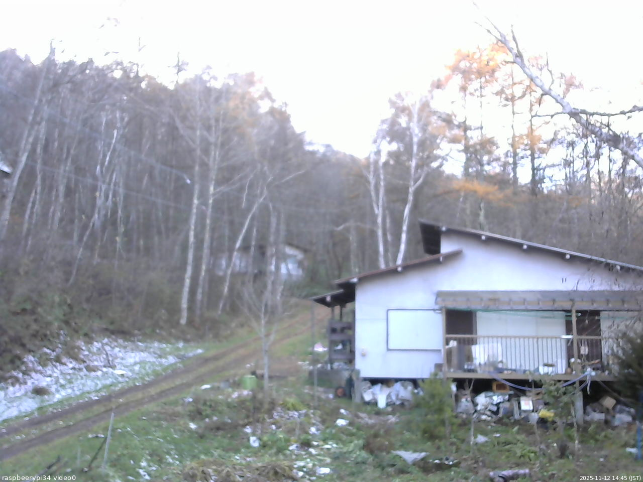 長野県菅平高原 ゆたか山荘 西側(坂上) 2025/11/12 14:45