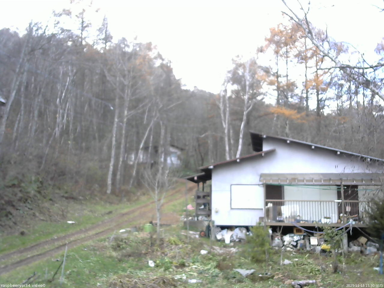 長野県菅平高原 ゆたか山荘 西側(坂上) 2025/11/13 15:30