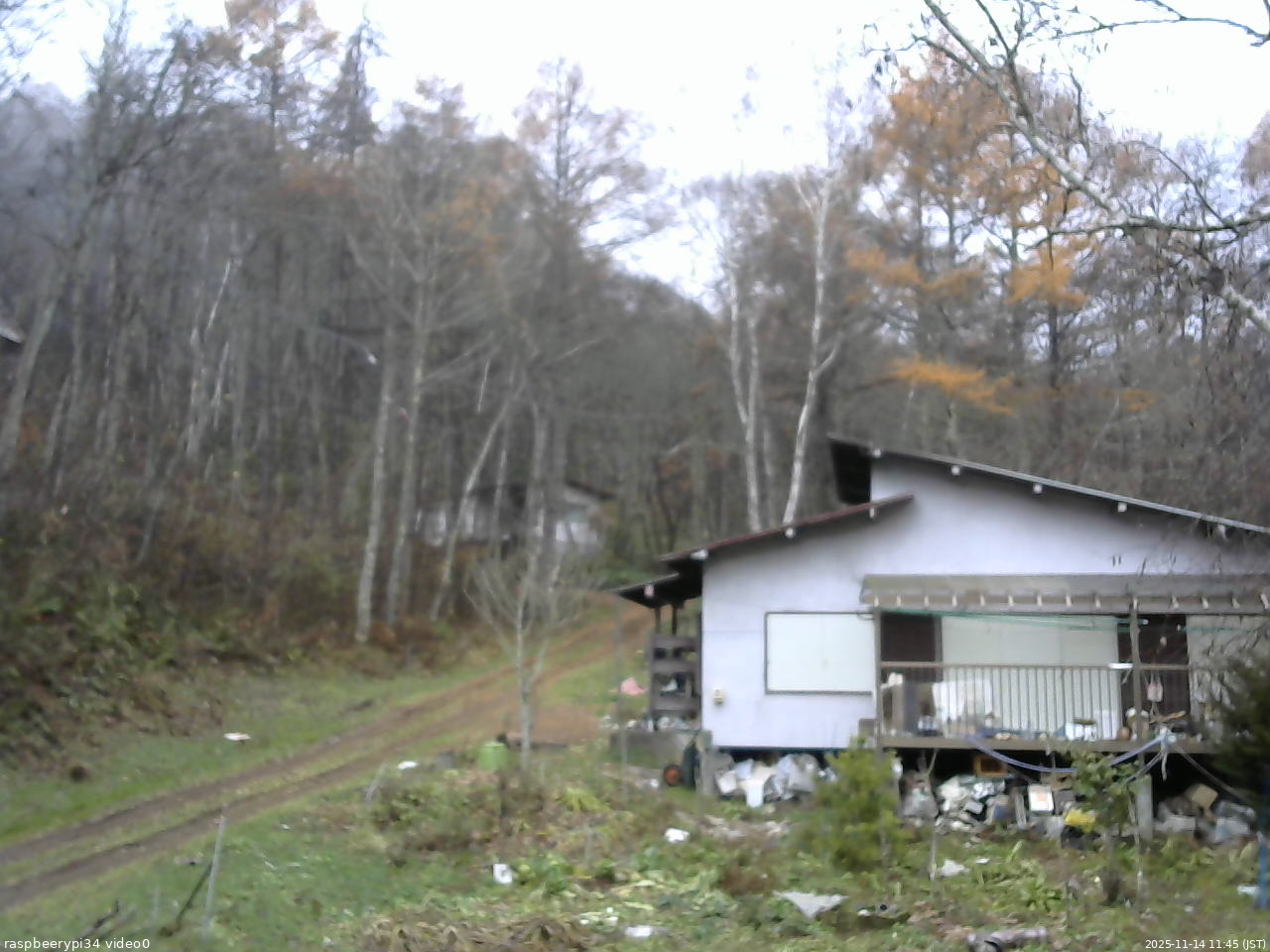 長野県菅平高原 ゆたか山荘 西側(坂上) 2025/11/14 11:45