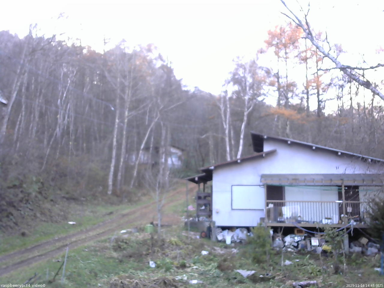 長野県菅平高原 ゆたか山荘 西側(坂上) 2025/11/14 14:45