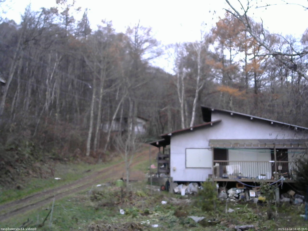 長野県菅平高原 ゆたか山荘 西側(坂上) 2025/11/14 16:45