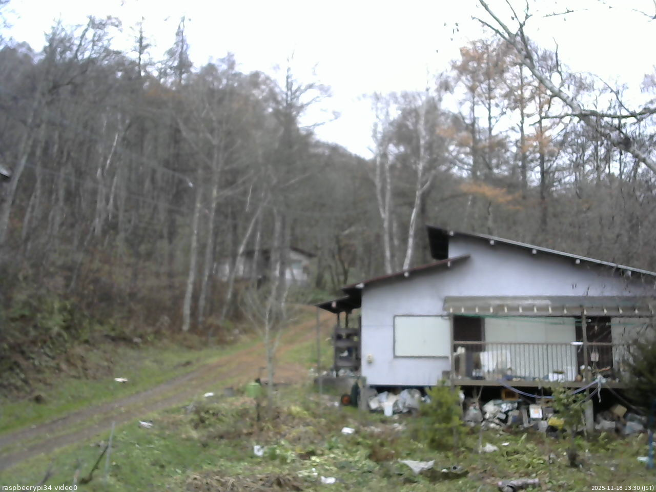 長野県菅平高原 ゆたか山荘 西側(坂上) 2025/11/18 13:30