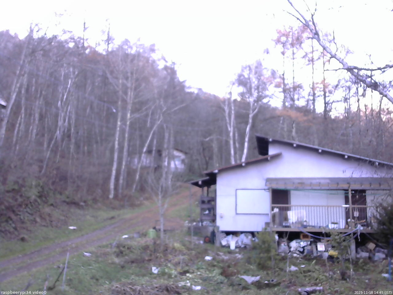 長野県菅平高原 ゆたか山荘 西側(坂上) 2025/11/18 14:45