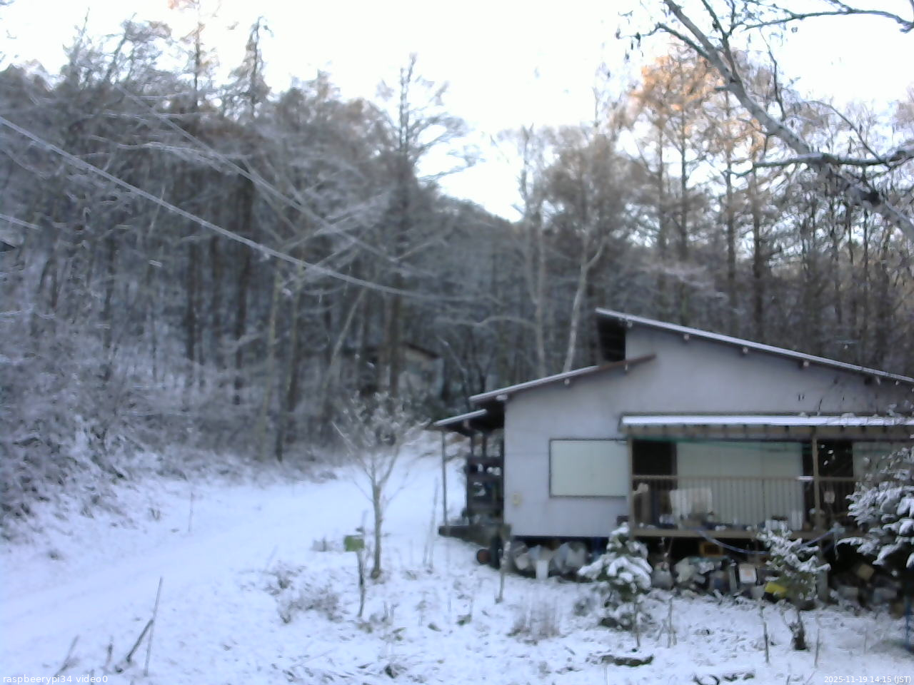 長野県菅平高原 ゆたか山荘 西側(坂上) 2025/11/19 14:15