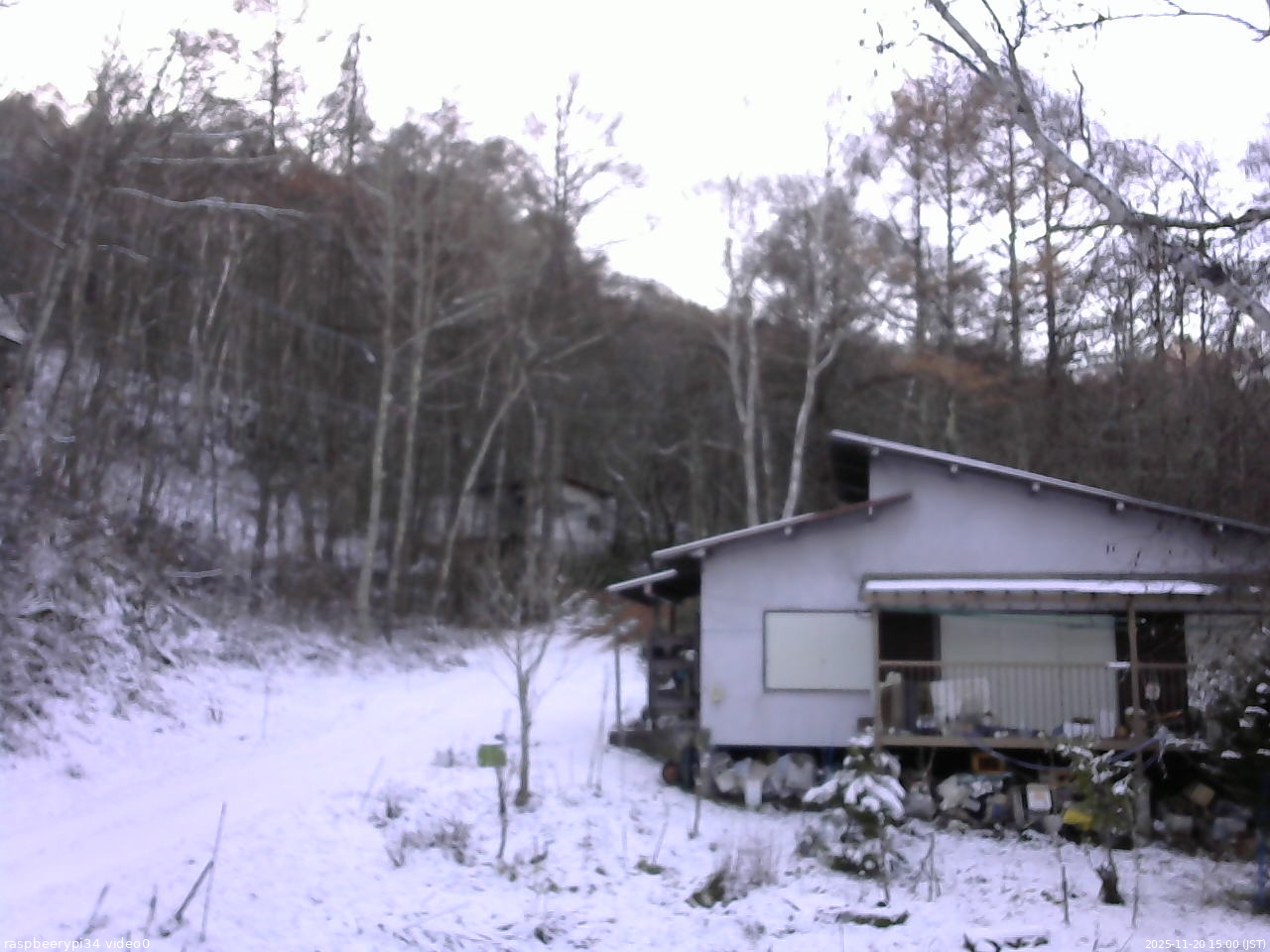 長野県菅平高原 ゆたか山荘 西側(坂上) 2025/11/20 15:00