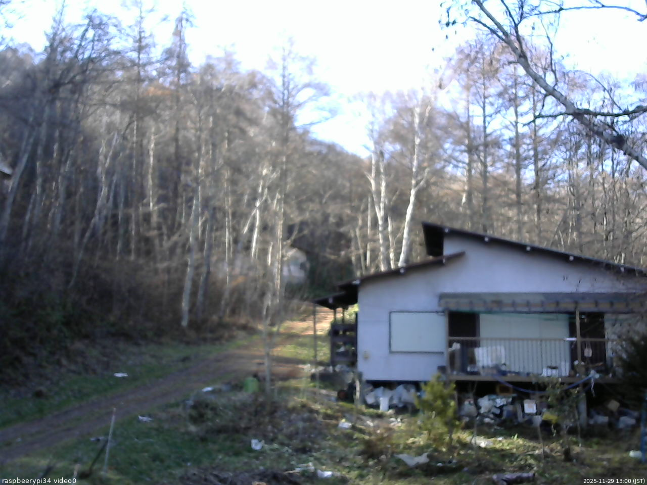 長野県菅平高原 ゆたか山荘 西側(坂上) 2025/11/29 13:00